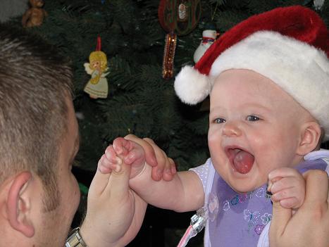 Primera Navidad para Claire en la casa de "Nana" y "Papi"