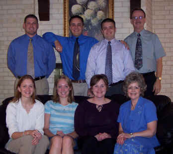 (standing) Danny Ray Bihl, Andy, Danny, Bruce; (seated) Amy, Heather Ward, Sara, Nancy