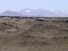 first glimpse of the Andes mountains from the desert