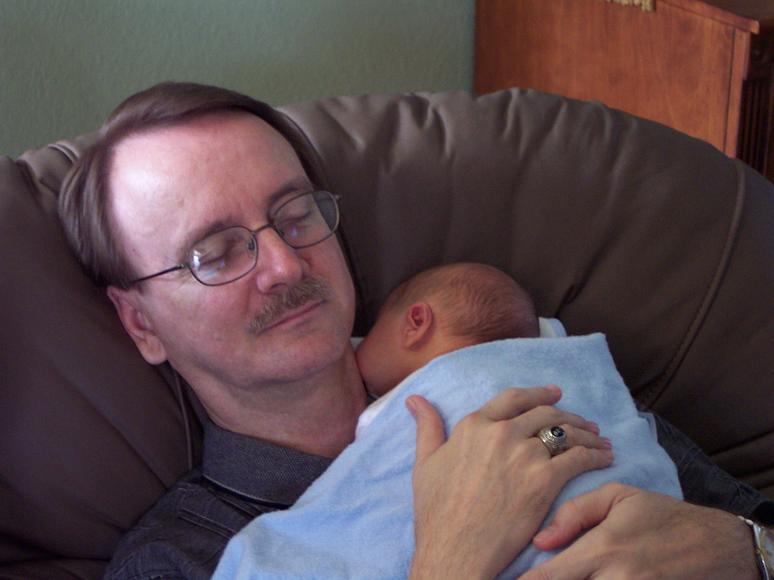 Grandpa and I take a nap together